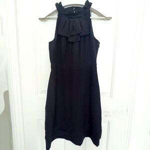 100% Silk Mini Dress from JACOB Halter Layered Black Lined Woman’s Size 4 Y2K